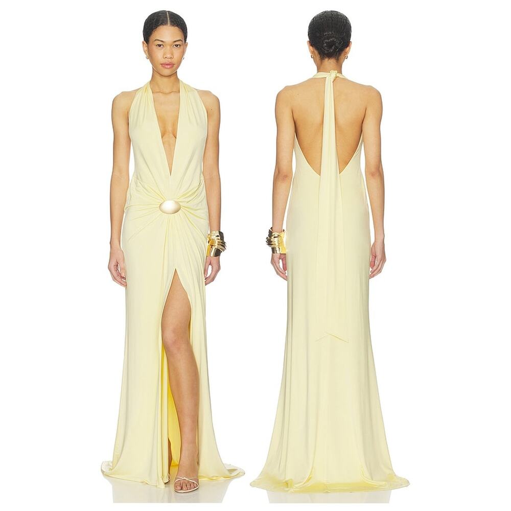 NBD Juhi Gown Halter Maxi Party Formal Evening Wedding Guest Prom Gala Hoco XXS